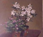 Henri Fantin-Latour Violetas y Azaleas USA oil painting artist